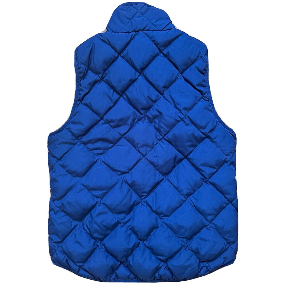 Woolrich Down Vest Womens M Navy Filled Medium Blue Diamond Quilted Puffer Vest - Picture 4 of 11